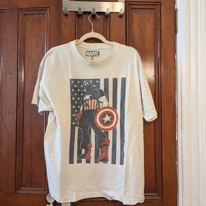 Marvel Captain America Stars and Stripes T-Shirt - White